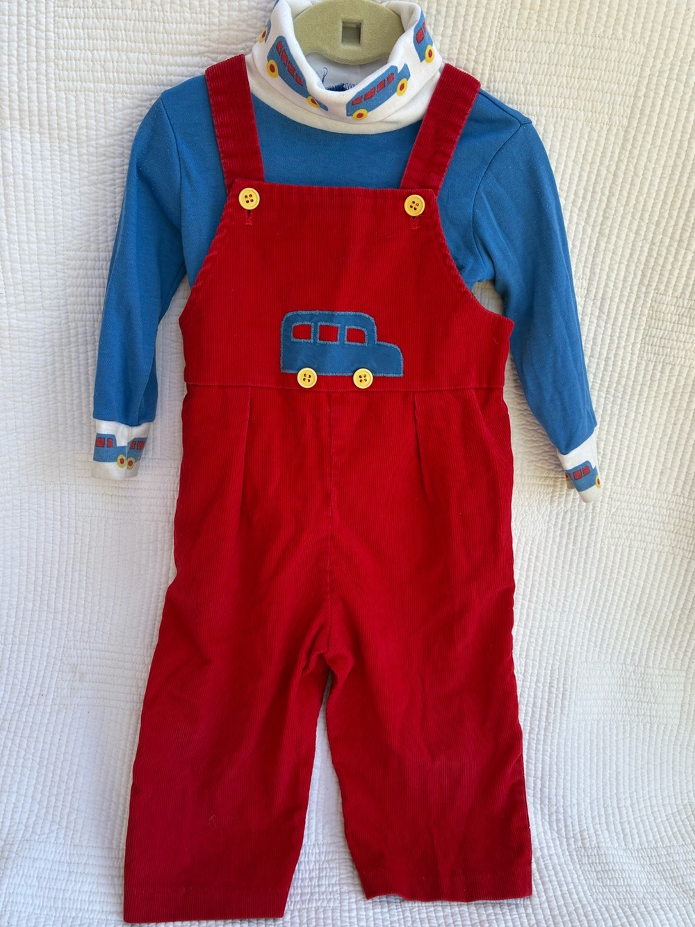 Vintage Corduroy Overalls and Matching Turtle Neck